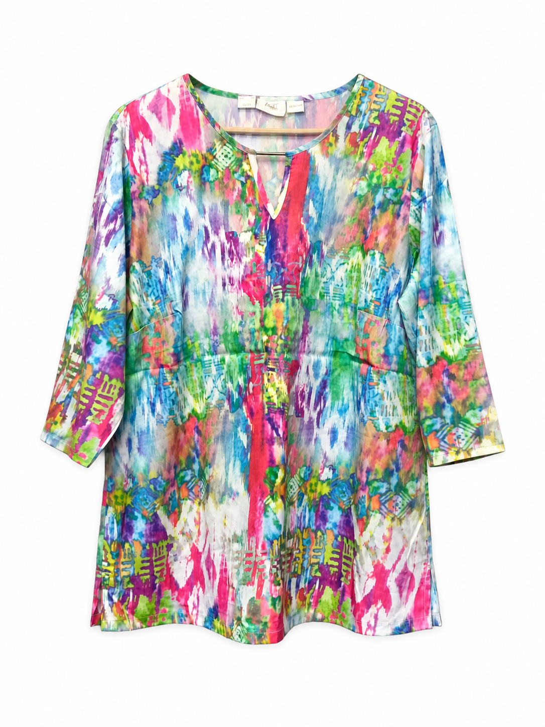 Rainbow Brushstroke Print Top by Poshiza, view 2