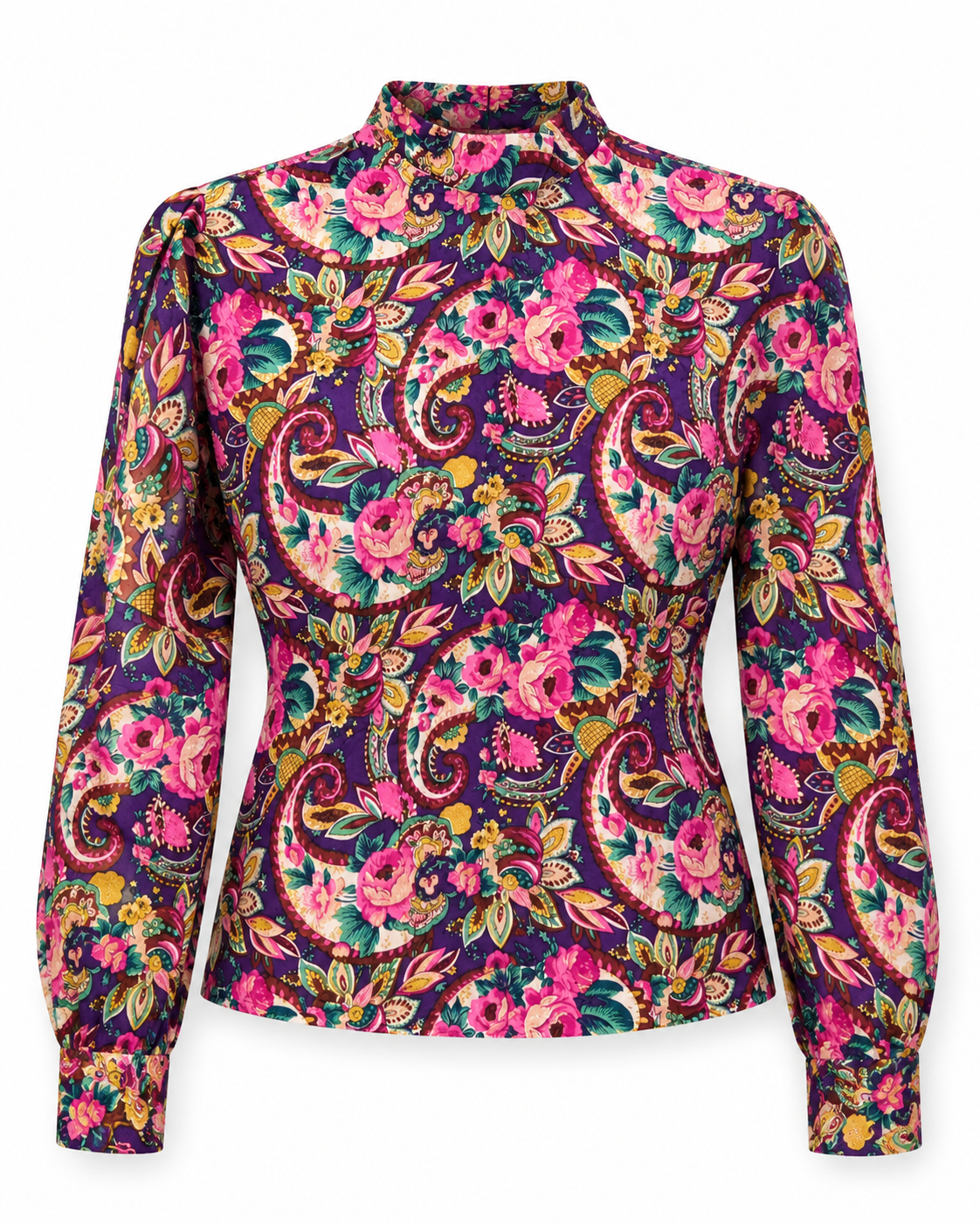Paisley Bloom Print Shirt by Poshiza, view 2