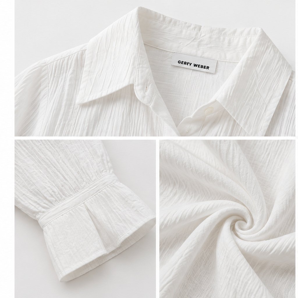 White Classic Pocket Shirt by Poshiza, view 3